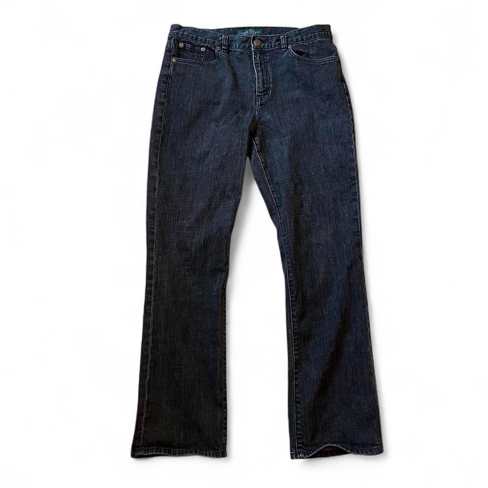 Ralph Lauren LRL Jeans Women 10 Faded Black High Waist Classic Straight Leg